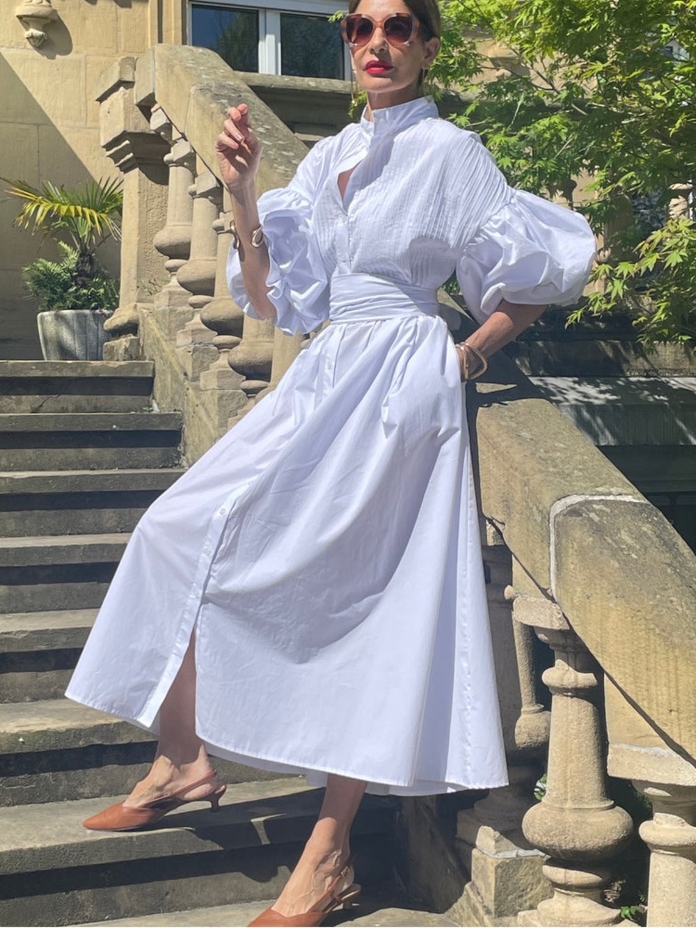NWOT Marielle Almelo Dress Phoebe White OS